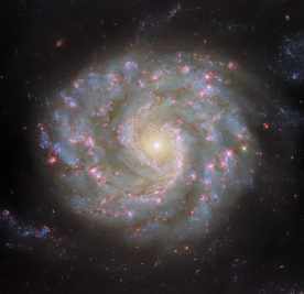 Hubble se encuentra cara a cara con los brazos de la galaxia espiral NGC 3596