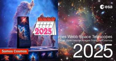 Calendario 2025 descargable con fotos de Webb y Hubble: un regalo de la ESA