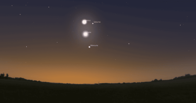 La Luna, Venus, Saturno y Mercurio brillan juntos en el cielo de este fin de semana