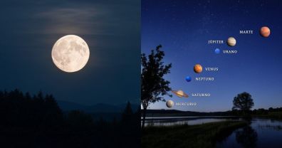 La Luna Llena de este mes se eleva junto a todos los planetas del Sistema Solar
