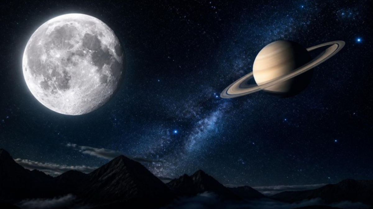 La Luna casi llena y Saturno se encuentran en el cielo el 23 y 24 de octubre: cómo verlos